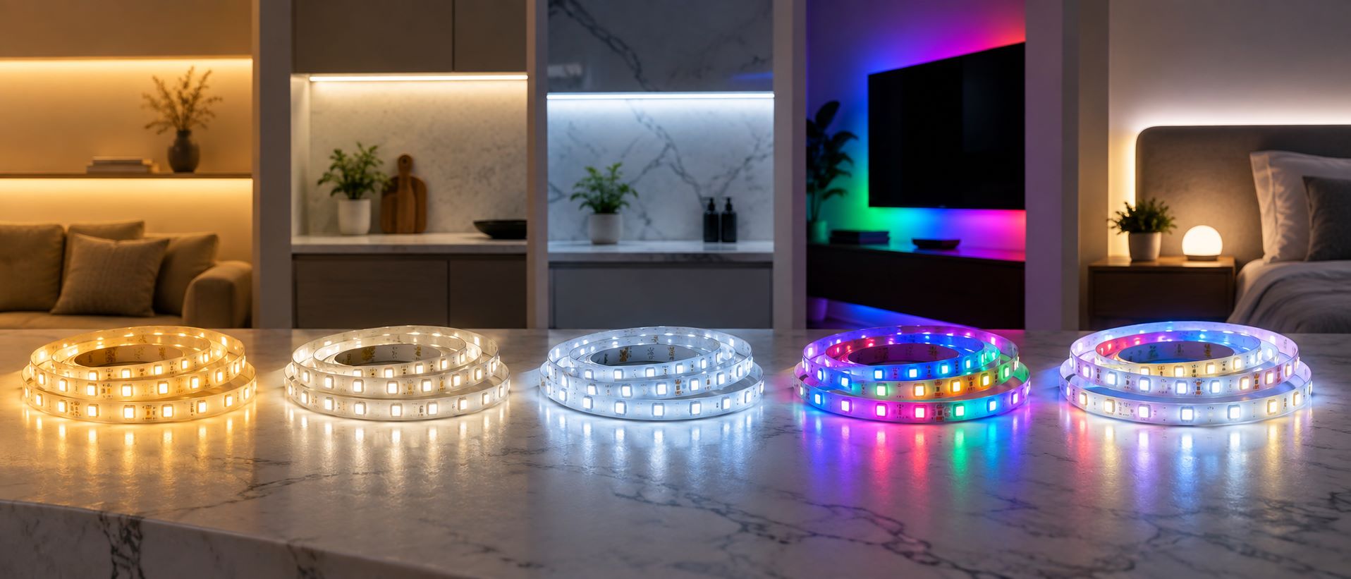 Види LED-стрічок за кольором світіння