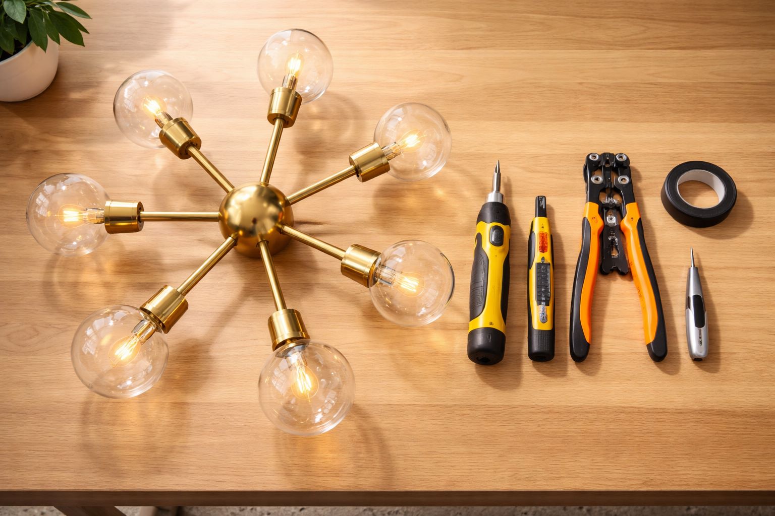 Які інструменти потрібні для монтажу та підключення люстри?