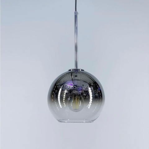 Підвіс з глянцевим плафоном з хромованим напиленням Ø 20 см