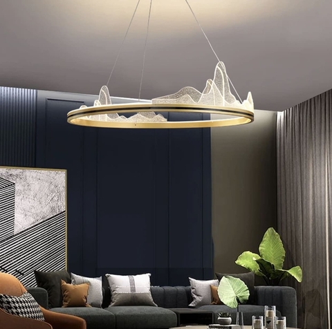 Вишукана підвісна LED люстра з імітацією високогірʼя Ø 80 см