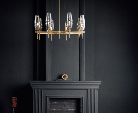 Подвесная люстра Lita с прозрачными удлиненными плафонами