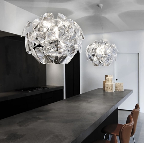 Декоративный светильник с полупрозрачными пластинами Ø 60 см