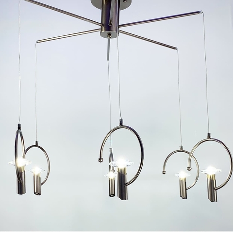 Подвесная люстра в корухе бронза на 6 ламп