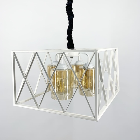 Подвесная люстра в стиле Лофт в белом корпусе