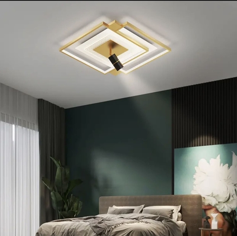 Стельова LED люстра квадратної форми