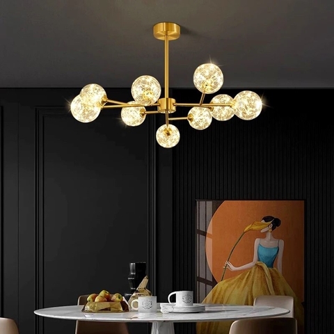 Люстра з вбудованими світлодіодами на 9 плафонів