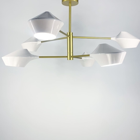 Стельова люстра Lumina Deco у золотому каркасі