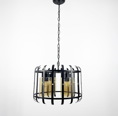 Подвесной светильник в стиле лофт на 4 лампочки