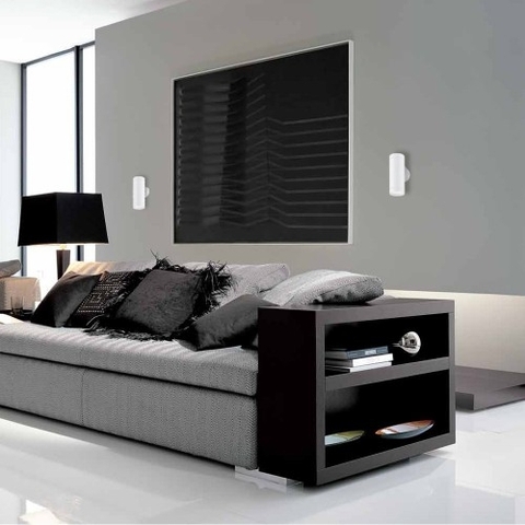 Накладні подвійні світильники з декоративними кільцями у білому корпусі