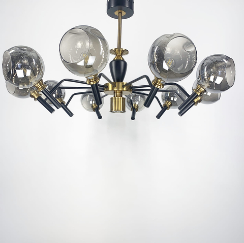 Дизайнерская потолочная люстра с открытым плафоном