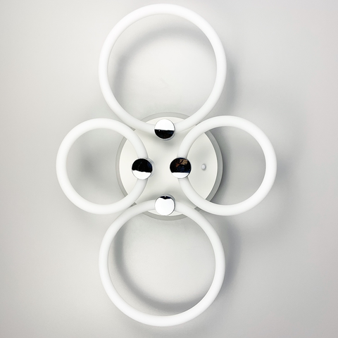 LED люстра з кільцями, що розсіює світло на 360°