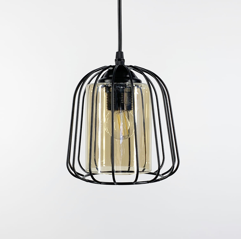 Подвесной светильник на плафон графит или янтарь