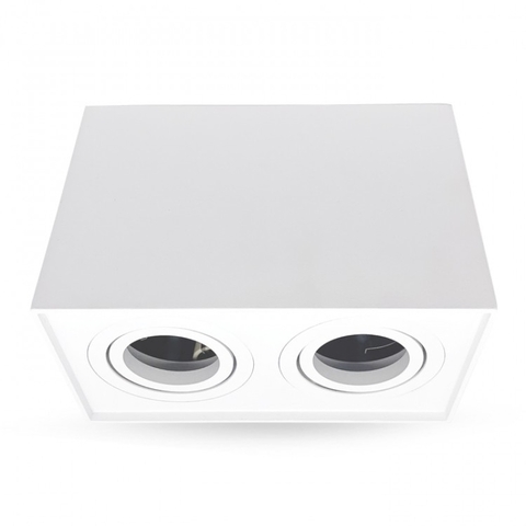 Накладний подвійний світильник в білому кольорі