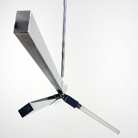 Сучасний світильник з хромованими LED ріжками 