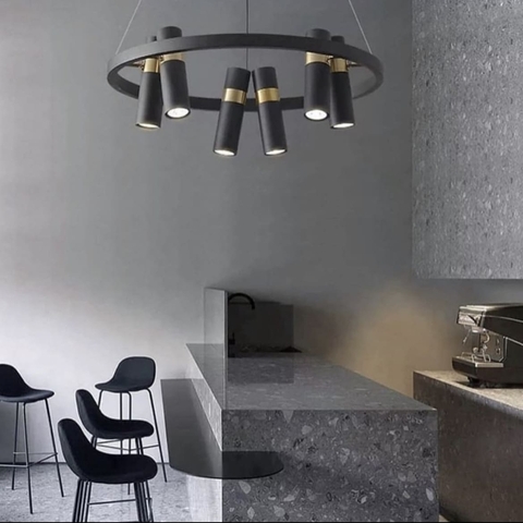 Современная модель светильника Spoor на тросах со спотами