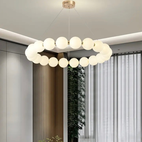 Дизайнерська люстра із серії Mysa Pearl 3500К 80 см