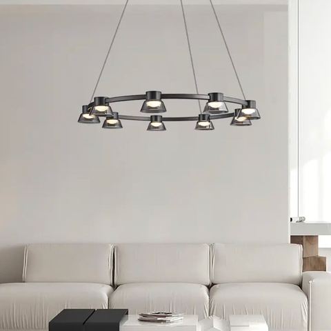 Підвісна люстра у формі кільця із серії Hildfrid Ø 80 см