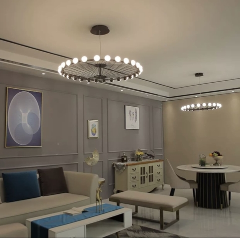 Люстра-колесо у стилі постмодерн на 18 плафонів Ø 60 см