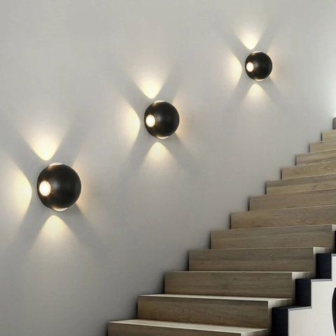 Фасадный светильник круг с 4-х сторонним освещением