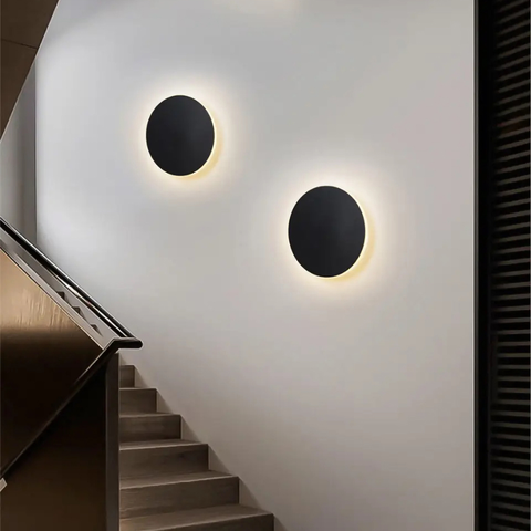 Світлодіодний накладний чорний круглий світильник