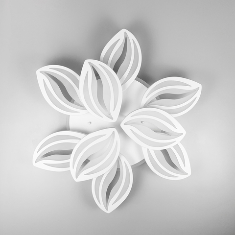 Стельова LED люстра біла на 9 пелюсток