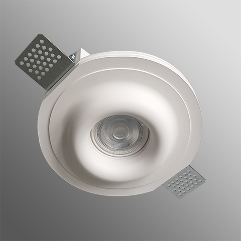 Гіпсовий світильник вбудований круг 002