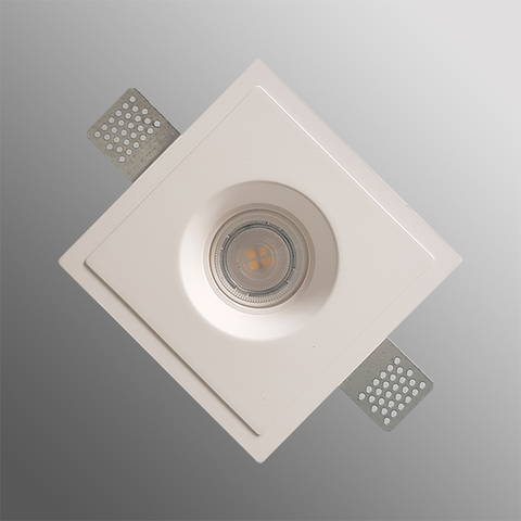 Гіпсовий світильник вбудований квадрат 005