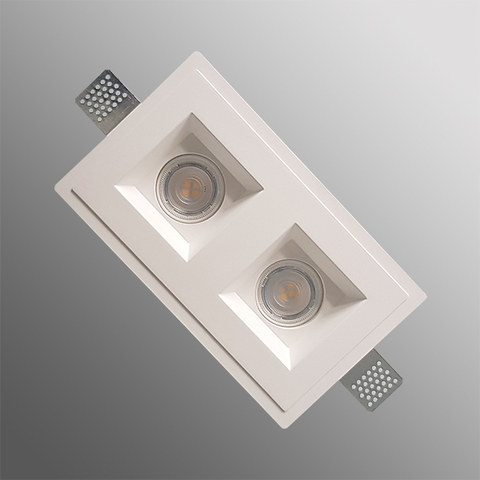 Гіпсовий світильник вбудований прямокутник 0066