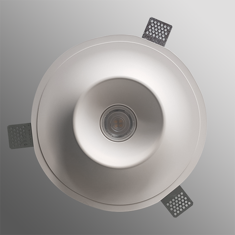 Гипсовый светильник встроенный круг 030