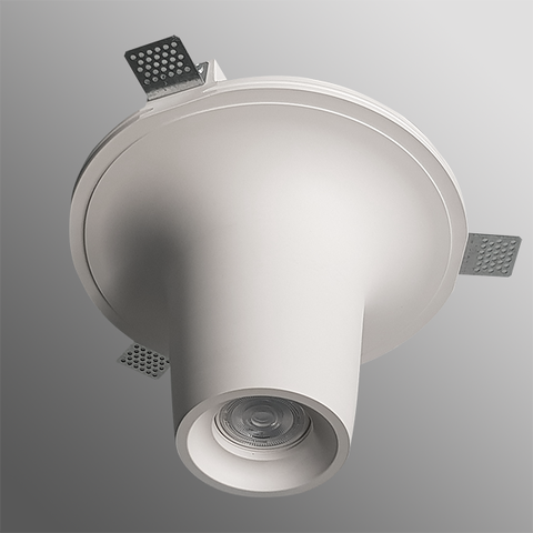 Гипсовый светильник встроенный круг 032