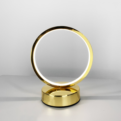 Декоративна кругла золота лампа 