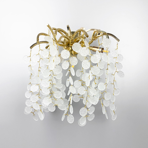 Бра в золотом с белыми пластинами