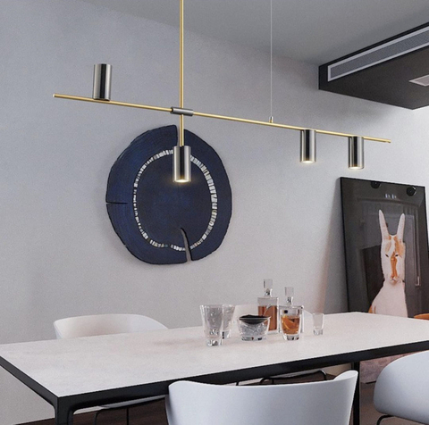 Мінімалістична модель світильника у видовженому корпусі на 4 плафони