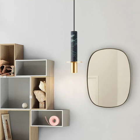 Подвес Aurea с черным мраморным плафоном в стиле Ар-деко