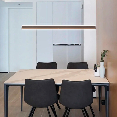 Лінійний чорний LED світильник з двостороннім світлом