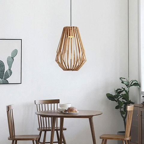 Деревянный подвесной светильник