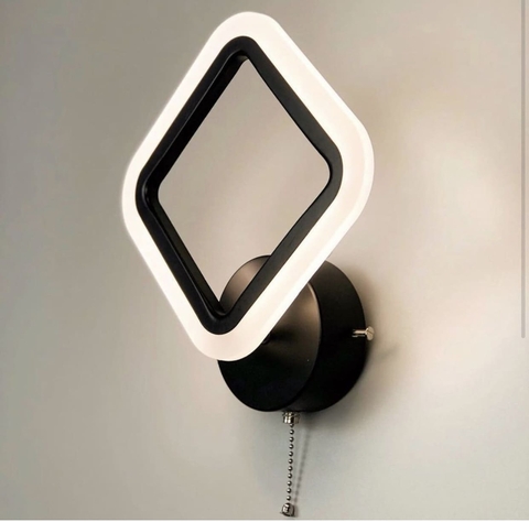 Геометрический светодиодный настенный светильник в черном корпусе