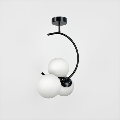 Люстра ASTORIA в чорному корпусі з білими плафонами