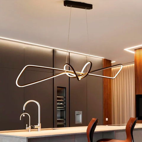 Современная черная люстра AVIZE в корпусе 85 см