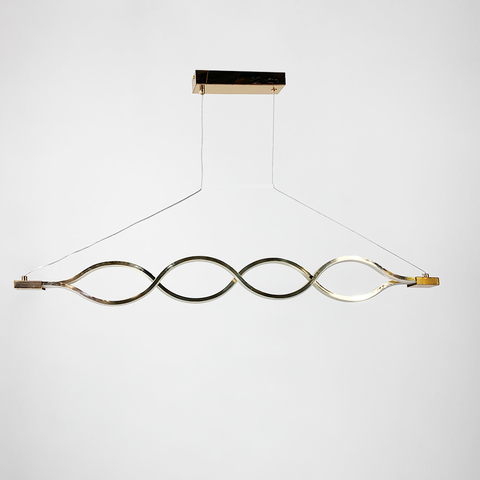 Сучасна золота люстра Waterlines у двох розмірах