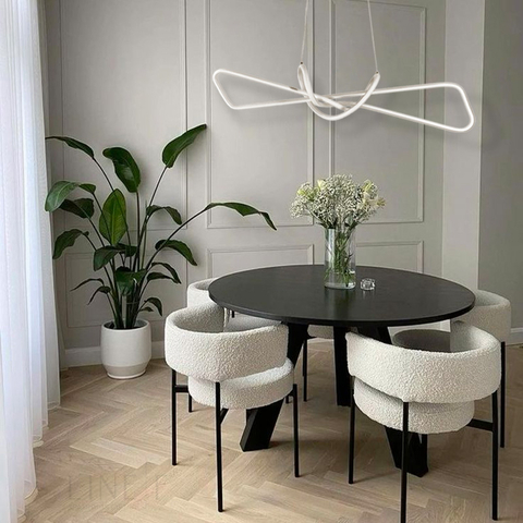 Современная белая люстра AVIZE в корпусе 85 см