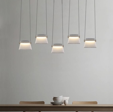 Подвес с прозрачным плафоном и фурнитурой из экокожи