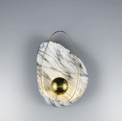 Бра Vele Luce з імітацією мармуру в білому кольорі