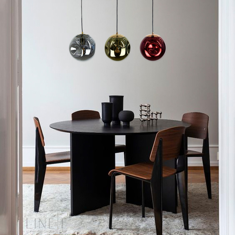 Серія підвісних світильників з глянцевим плафоном з мідним напиленням