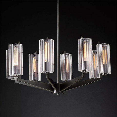 Люстра дизайнерська з прозорими плафонами ABBY