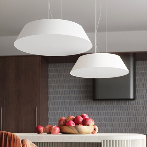 Підвісний LED світильник в білому корпусі
