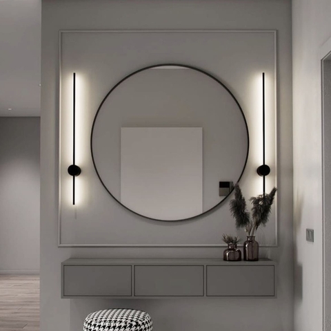 Сучасне лінійне бра в чорному кольорі довжиною 60 см