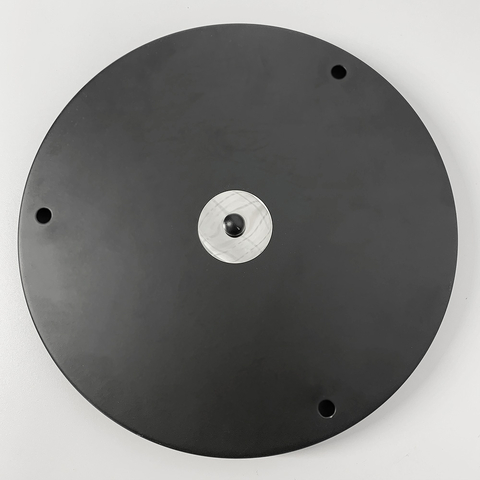 Кругла потрійна стельова основа у чорному кольорі 30х2,5 см