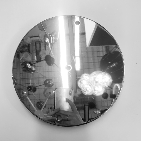 Подвійна кругла стельова основа у кольорі хром 24,5х3 см 