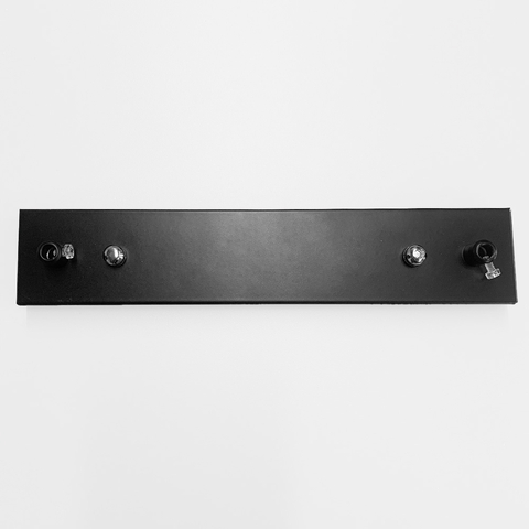 Двойное прямоугольное потолочное основание в черном цвете в размере 25х5х2 см